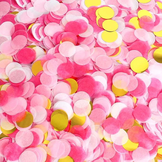 RYKOMO 10000 Pieces 1 Inch Round Tissue Paper Table Confetti Dots 3.5oz by RYKOMO