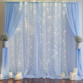 10ft x 10ft Baby Blue Chiffon Backdrop Curtain by WishCare