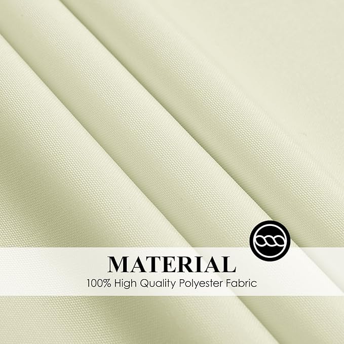 Round Tablecloth 120 Inch Tablecloth 10 Pack Ivory Table Cloths Washable - Image 5