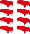 BRILLMAX 8 Pack Red Tablecloths by BRILLMAX