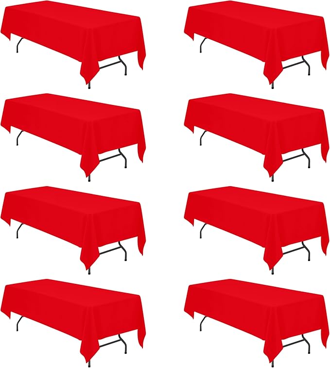 BRILLMAX 8 Pack Red Tablecloths by BRILLMAX