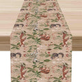 Rustic Forest Table Runner, Farmhouse Wild Woodland Animals Country Deer Fox by Unknown