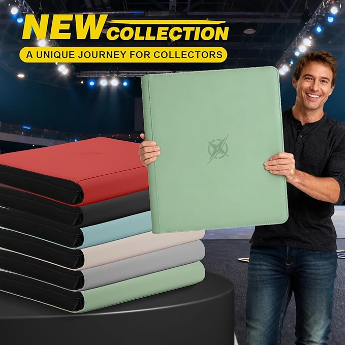 20-Pocket Card Binder, Trading Card Binder Holds 2000 Cards, Premium Zippered - Image 7