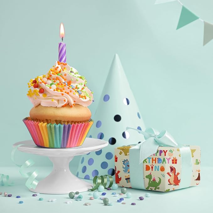 Aimyoo Dinosaur Birthday Wrapping Paper Roll - Image 4