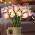 20pcs Artificial Calla Lily Bouquet Lamp Faux Floarl Night Light Real Touch by HOMESEASONS