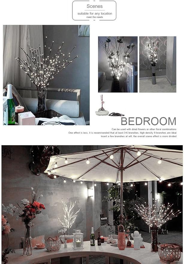 DK177 2 Pack Led Branch Light Battery Operated Lighted Branch Vase Filler - Image 7