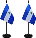 Nicaragua Nicaraguan Deluxe Desk Flag Set Small Mini Miniature Nicaragua by tibijoy