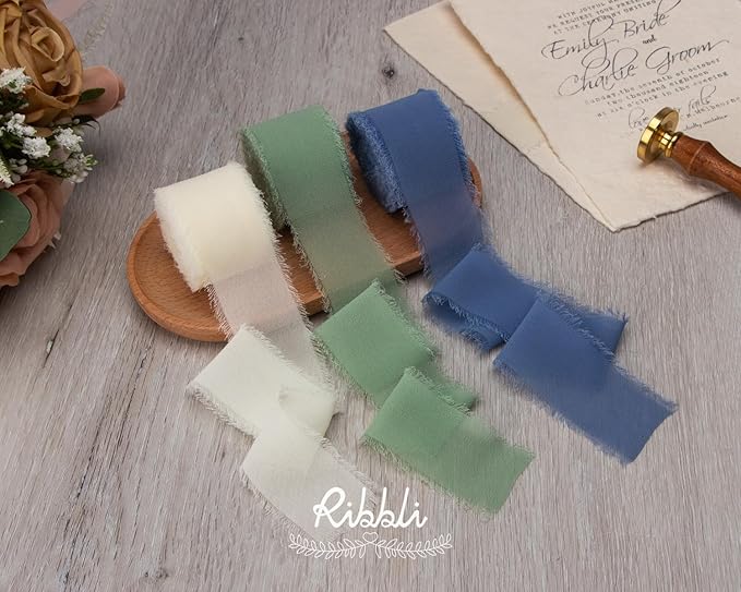 Ribbli Chiffon 1.5 Inch x 30 Yard Handmade Silk Ribbon - Image 6