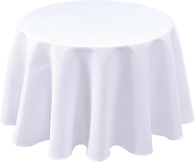 Biscaynebay Textured Fabric Round Tablecloths 60 Inches by Biscaynebay
