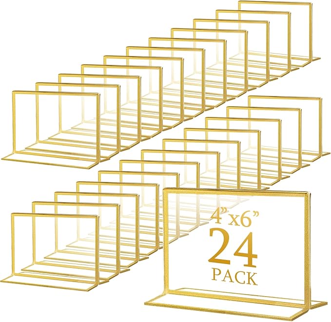 Hoteam 24 Pack 6 x 4 Clear Acrylic Sign Holder by Hoteam