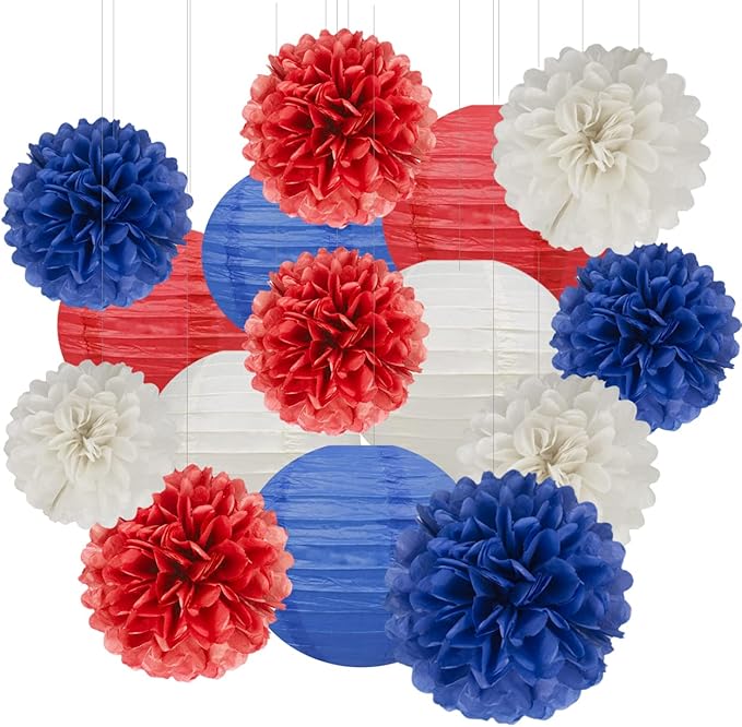 Red White Blue Party Decorations by HongTongTong