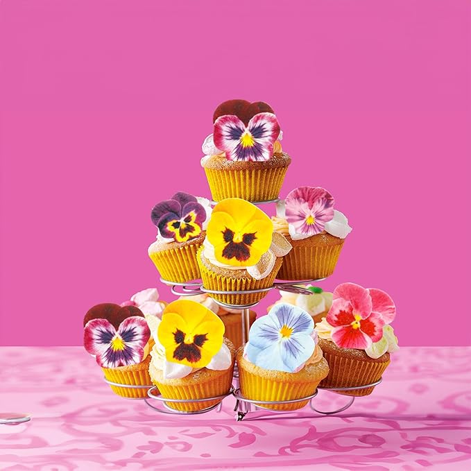 Ephlyn 64Pcs Edible Flower Cupcake Toppers Spring Bridal Engagement Baby Shower - Image 5