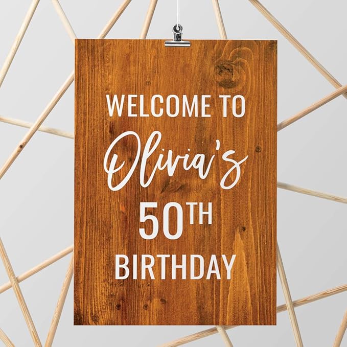 Andaz Press Personalized Extra Large Birthday Easel Board Party Sign, 12x18-inch - Image 2