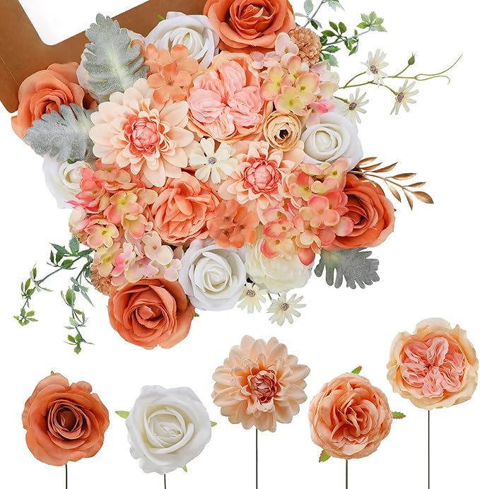 Artificial Flowers Combo for DIY Wedding Bouquets Combo Centerpieces by Garisey