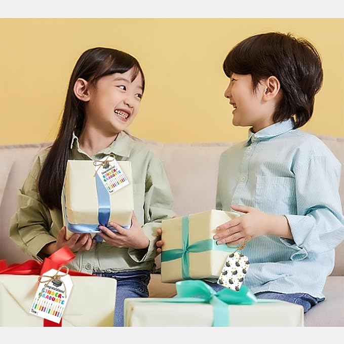 50 Pcs Kindergarten Graduation Gift Tags, Colorful Congratulations Gift Labels - Image 4