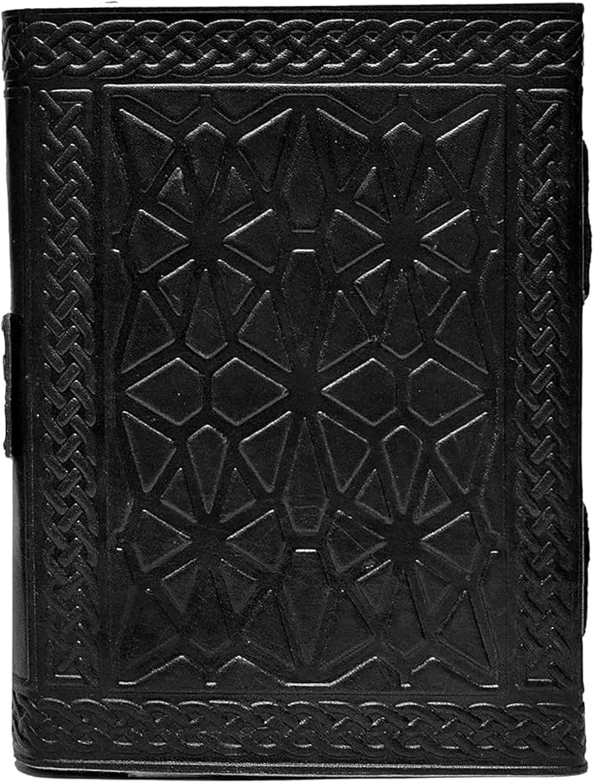 cuero 3 Moon Blue Lapiz Embossed Vintage Leather Journal | 240 Pages of Antique - Image 7