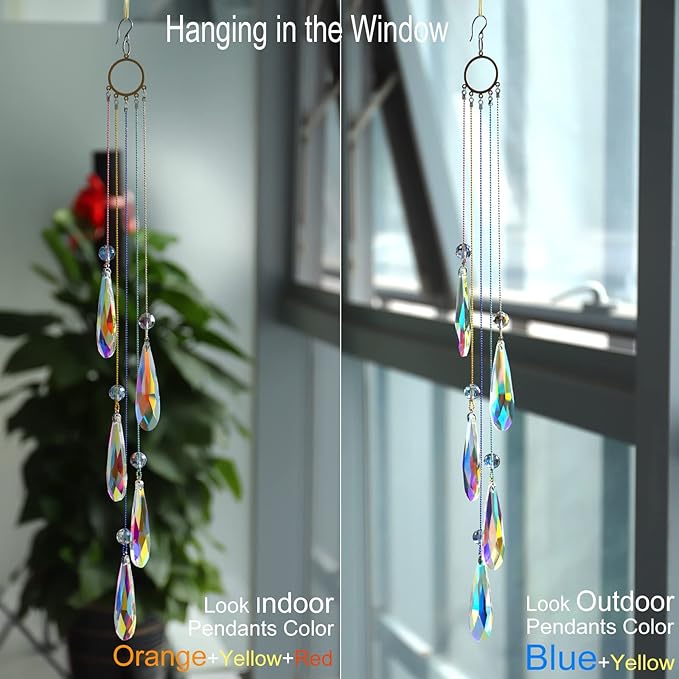 Crystals Teardrop Prisms Suncatcher Hanging Ornament Rainbow Maker - Image 3