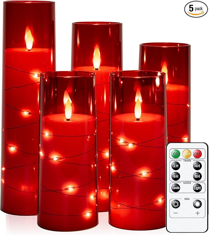 Raycare Flameless Candle with Remote Timer – 5 Flickering Acrylic Battery by Raycare