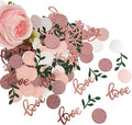 200 Pcs Rose Gold Glitter Wedding Table Confetti, Bridal Shower Decorations by WEIKA