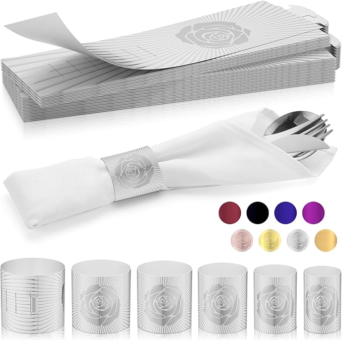 Polymer Material Reusable Napkin Band, Glue-Free Tear-Proof Water Resistant by Unknown