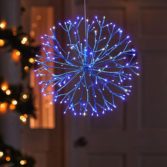 Christmas led Sparkle Ball Hanging Outdoor décorations -Haning Twig Ball - Image 2