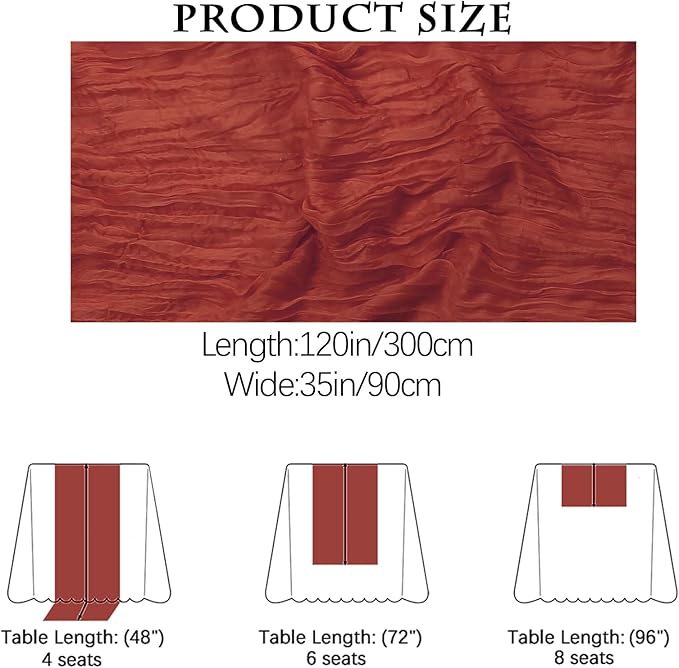 16PCS Terracotta Cheesecloth Table Runner 10FT Table Runner Cheesecloth - Image 2