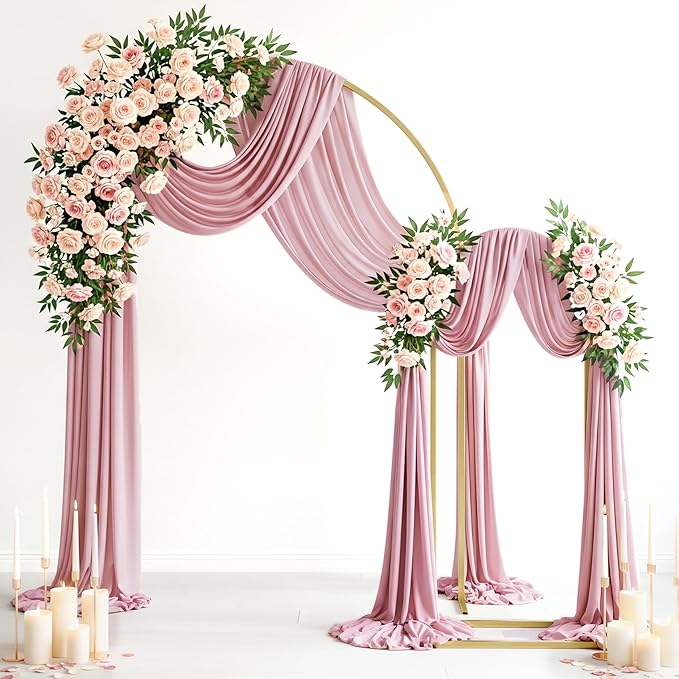 Wedding Arch Draping Fabric 29" x 19Ft Sheer Drapes by IONTACH