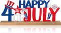 Happy 4th of July/Patriotic Metal Sign Rustic Table Decor Holiday Tiered Tray by thebeautifuldecoryouwant