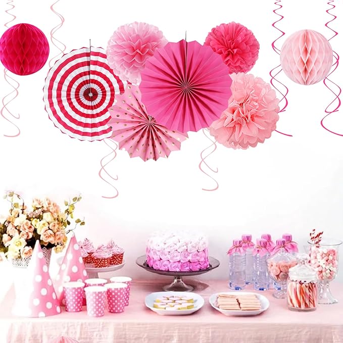 Rose Hot-Pink Party Decorations - Image 4