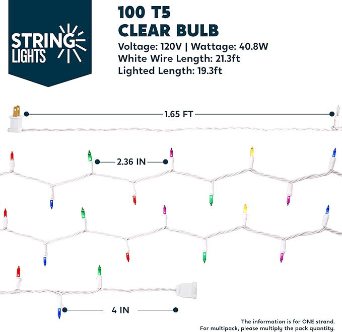 Joiedomi Christmas String Lights Indoor, Lighting Decor - Image 4