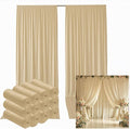 60ftx12ft Wrinkle Free Beige Backdrop Curtain, 12 Panels 12FT Height Beige by LeegleriTableSkirt