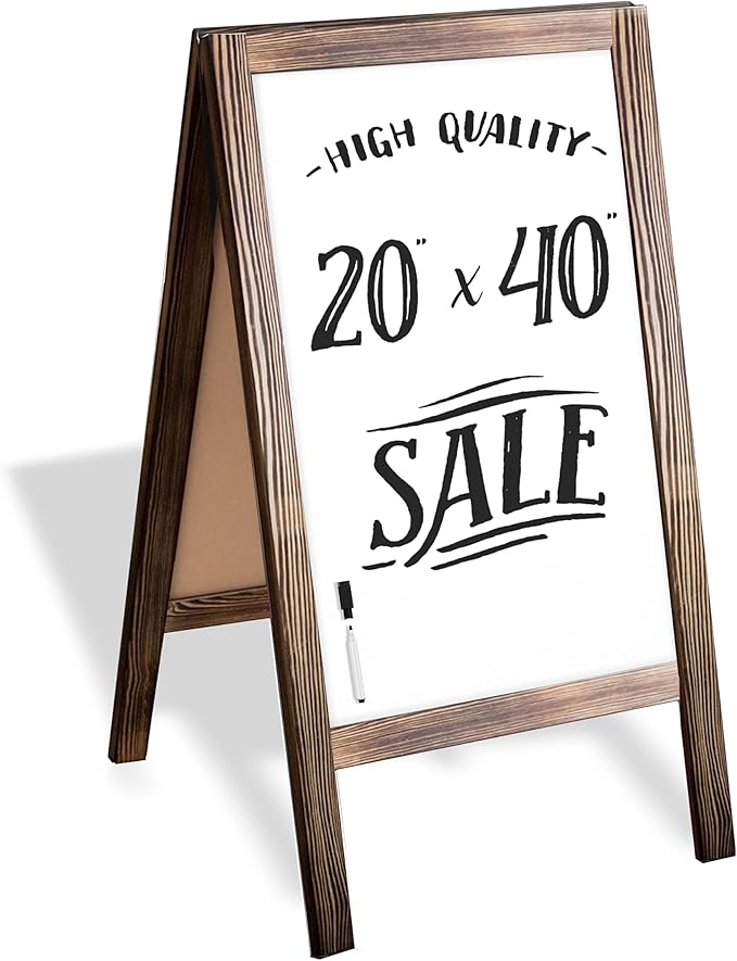Ilyapa Wooden A-Frame Whiteboard Sign by Ilyapa