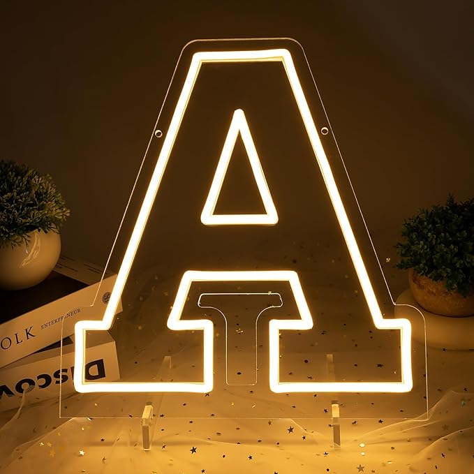 Light Up Letters A, Led Marquee Letter Lights Neon Sign, 13.9" Height by MissAudrey