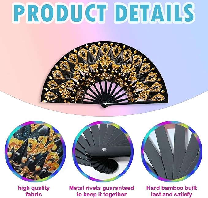 Boots on The Ground Fan, Large Folding Hand Fan - Image 5