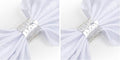 100pcs Disposable Rose Flower Paper Napkin Rings Laser Cut Foil Paper Napkin by NPKRRSK