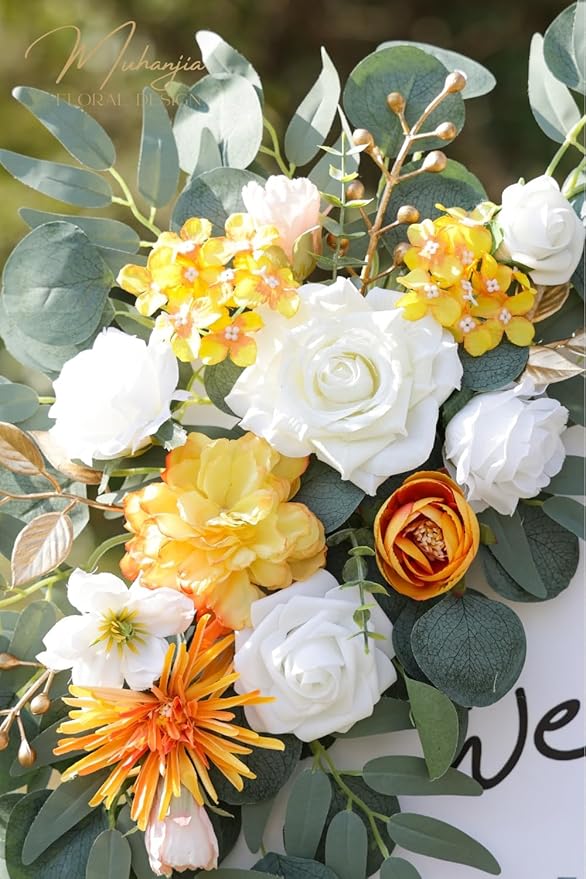 Wedding Sign Faux Flower Swag for Ceremony Party Reception Entrance Floral - Image 7