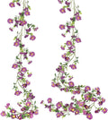 2 Pack Artificial Purple Flower Garland Silk Daisy 13FT Fake Vines Purple by HOENLE