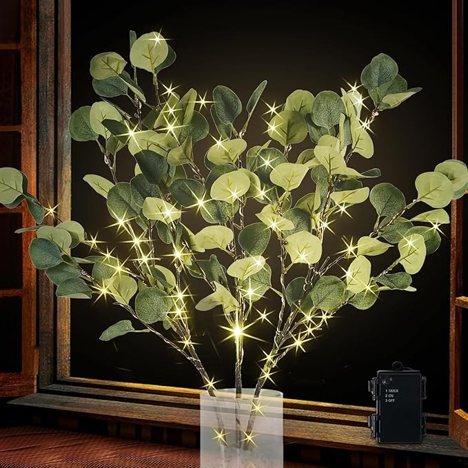 Lighted Eucalyptus Branches by Bexdir