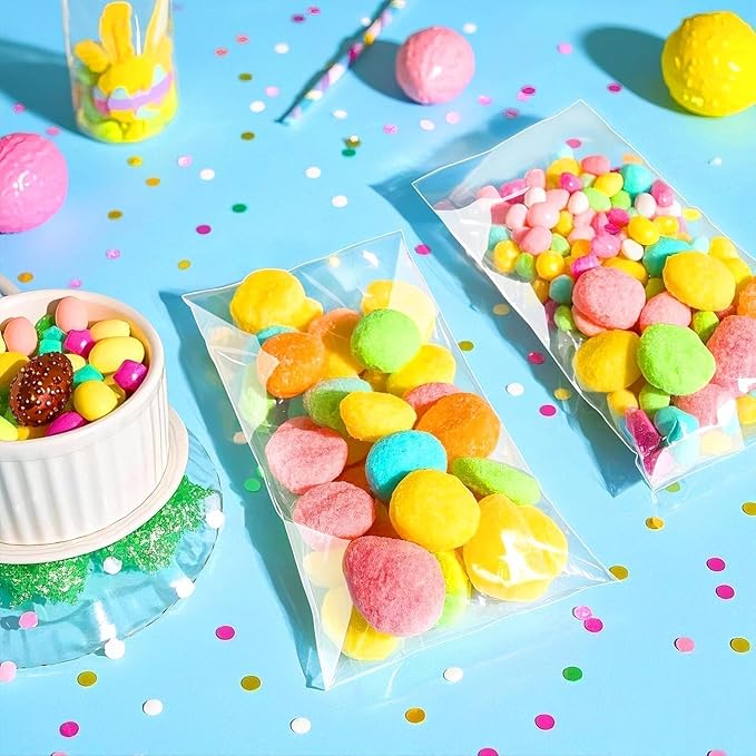 PigPotParty 3"x7" Cellophane Cookie Bags Self Sealing, Party Favors, Gift - Image 4