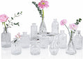 Clear Glass Bud Vases Set of 12, Mini Flower Vase by UPBUD