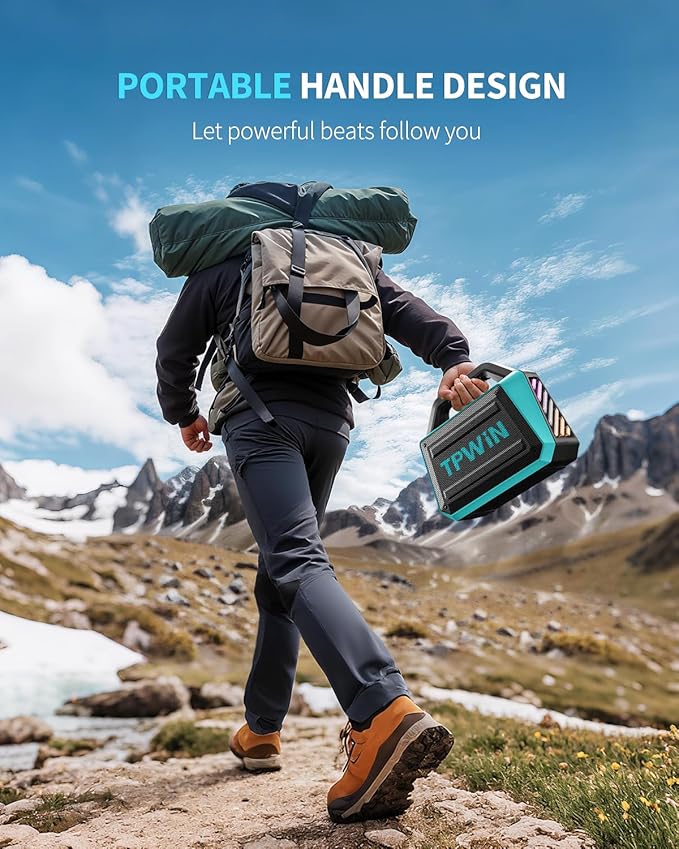 Powerful 80W Outdoor Bluetooth Speaker: IPX6 Waterproof, 20H Playtime, Deep Bass - Image 6