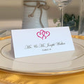 Linked Hearts Printable Place Cards, Laser & Inkjet Printers by DocumentsandDesigns