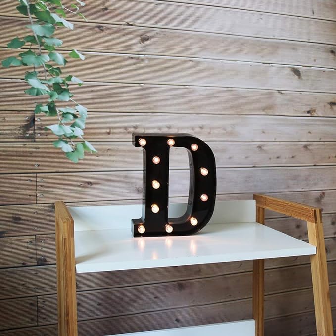 OYCBUZO Light Up Black Alphabet Marquee Letters Sign LED Marquee Number Lights - Image 3