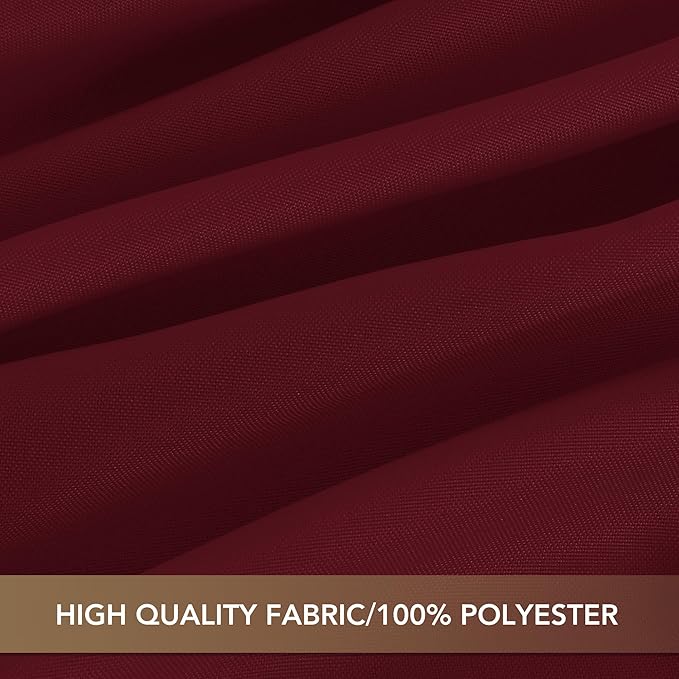 sancua Square Tablecloths 85x85 Inch Burgundy - Image 6