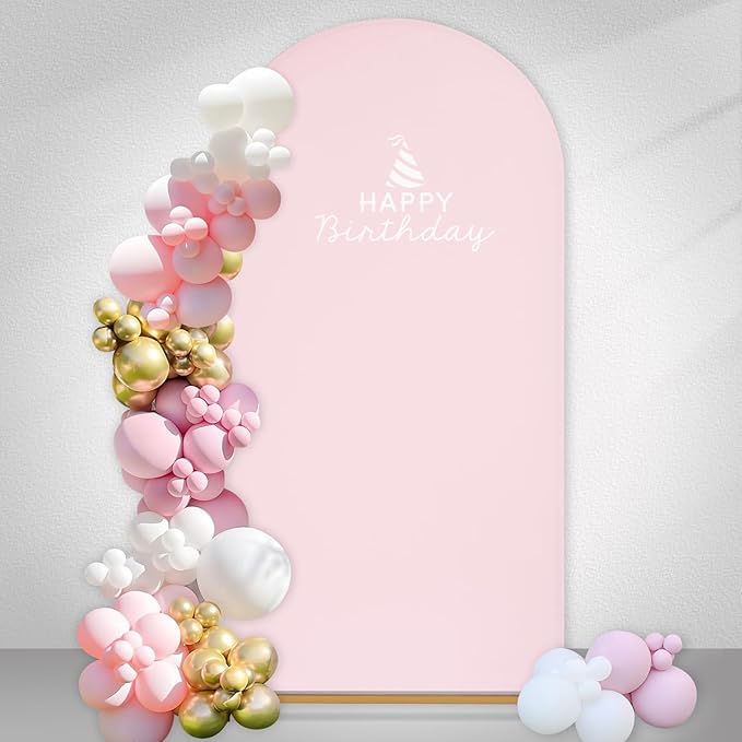 SoarDream Pink Spandex Arch Cover 6FT Wedding Arch Backdrop Cover Stretchy - Image 8