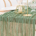 MLMW Sage Green Table Runner Cheesecloth Boho Gauze Rustic Cheese Cloth Table by MLMW