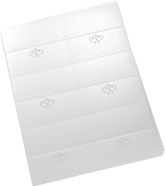 Linked Hearts Printable Place Cards, Laser & Inkjet Printers - Image 3
