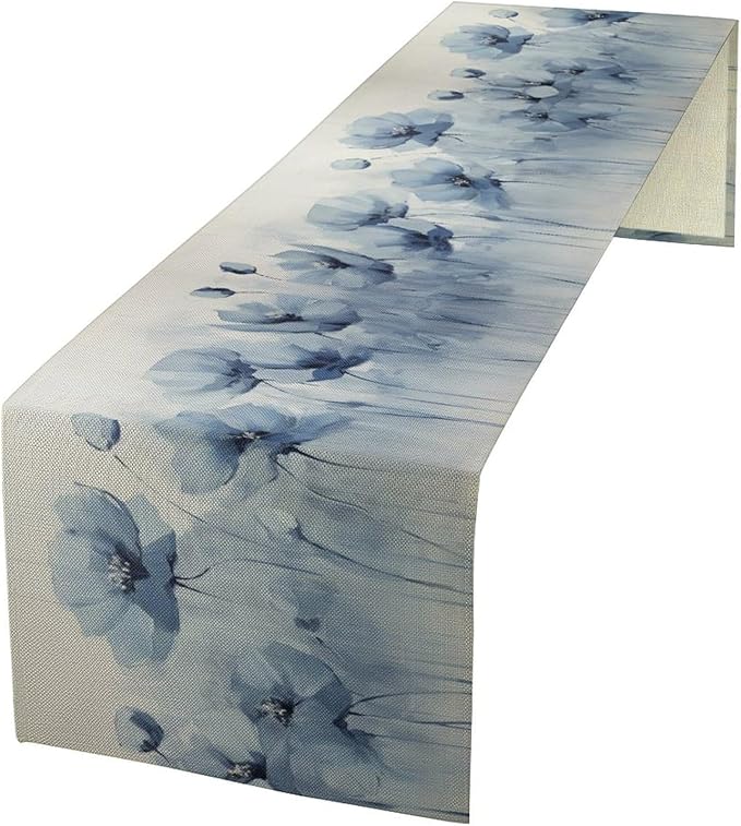 Abstract Floral Table Runner, 13x36 Inch by Unknown