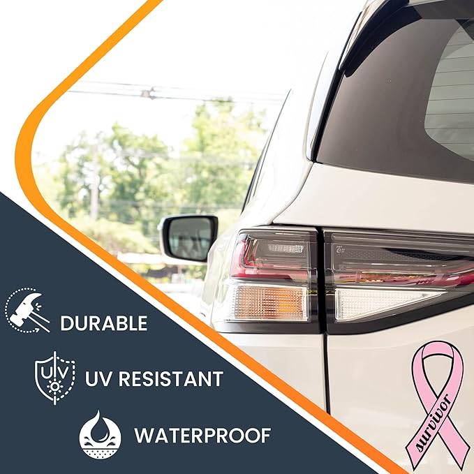 Magnet Me Up: Breast Cancer Survivor Pink Ribbon Magnet Decal - Image 4