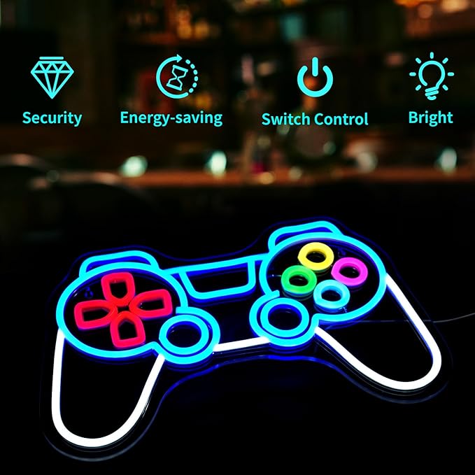 Game Neon Signs for Wall Decor Gaming Controller LED Neon Sign for Game Room - Image 4